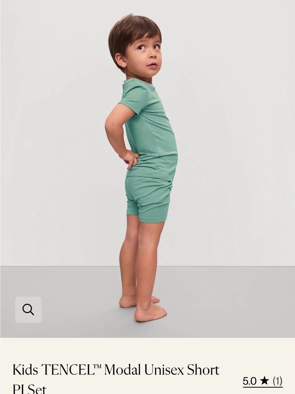 Eberjey Kids TENCEL™ Modal Unisex Short PJ Set in Mint Green